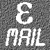 White stylized 'E' symbol above white text reading 'MAIL' on a gray background, repeated in with slight blur variations