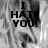 Black text "I HATE YOU!" overlaid on a grayscale, pixelated background of flowing hair or fabric with visible motion blur.