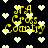 Yellow text 'JRA Cross Country' with white hearts on black background, animated with heart positions shifting across frames.