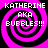 Four identical display a pink and black spiral background with white text reading KATHERINE AKA BUBBLES!!! in pixelated font