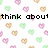 Pixelated text fragments overlay a repeating pattern of pastel hearts on white background.