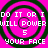 Four identical pixelated circular patterns with concentric rings on a bright pink background, each containing white text reading "DO IT OR I WILL POWER 5 YOUR FACE".