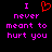 Pixelated text and heart symbol on black background, with pink text and red heart in two side-by-side