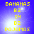 Yellow pixelated text on blue background with bright white light effects, arranged in vertical