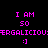 Pixelated text and emoticons in bright pink on black background with white rectangular overlays shifting across the frame.