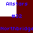 Static pixel art image with blue text on a maroon and white background, featuring repeated 'Allstars' and 'Northbridge' text elements and '#32' symbols.