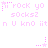 Pixelated pink text and symbols on white background with animated star and dot sequences.