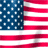 Static pixelated image of the United States flag with blue field containing white squares and red-and-white stripes, rendered in low-resolution style.