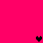A bright pink background with three pixelated heart shapes in black and dark red positioned at center, right, and bottom-right.