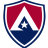 Shield-shaped icon with red upper section, white central triangle, and dark blue lower section containing a white star.