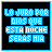 Pixelated text in light blue on black background with cyan border, displaying Spanish phrase