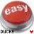 Two red circular buttons with 'easy' text, each on a silver base; left button has black pixelated 'DUCK!' below it, right button has red pixelated '❤ DUCK!' and small black heart symbol.