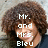 A four- shows a person with curly brown hair and a dark shirt, with pixelated text changing