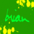 Static 48x48 pixel icon with green background featuring yellow abstract shapes and a stylized green signature-like element in the center.