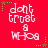 Red background with white pixelated text reading "dont trust a whoog" and green star-shaped accents in corners.