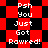 Red and black pixelated background with white text reading "Psh You Just Got Rawred!" in two repeated sections.