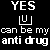 Black background with white pixelated text reading YES U can be my anti drug in four lines.