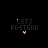 Animated sequence of 'LETS PRETEND' text with red heart below, showing progressive pixelation and color shifts from light to dark red across frames.