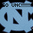 Pixelated blue NC logo with black text overlays reading '50 UNC!!!!!! DUKE AND NOVA LUCK!', 'Hansbroug', '22Ellington', 'Lawson', '14Green', '4Fraser' on a dark background.