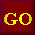 Red square with yellow pixelated letters spelling 'GOHARTS' on a , with one empty gray