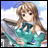 Pixelated anime-style character with brown hair and teal dress holding a sword, next to "Anime IM" and "c0m" text on black background.