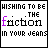 A 5x5 contact sheet of animated frames showing a pixelated text-based animation with changing purple accents on white background, displaying the phrase "WISHING TO BE THE fuction IN YOUR JEANS" across all frames.