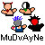 Four pixelated character icons with distinct features arranged above stylized text on a gray background.