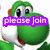 Green dinosaur character with large eyes and orange cheek spots, wearing white shirt, with purple text overlays changing across frames.