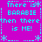 A static pixel art image with cyan text and symbols on a solid magenta background, arranged in a -like pattern