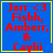 Blue square with yellow border containing red text listing names and symbols, showing animation changes in bottom-right corner across frames.