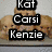A split-screen image with two distinct sections: left shows stacked cookies labeled 'Kat', 'Carsi', and 'Kenzie'; right displays a dog wearing dark clothing under the text 'BFF's'.