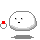 Pixelated white rounded shape with gray shadow, displaying multiple facial expressions including neutral, sad, crying, and surprised states.