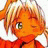 A pixelated anime-style character with orange skin and blonde hair winking, next to a black background with white text "Anime IM" and "com" in stylized fonts.