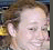 A pixelated close-up of a person's face with light brown hair, showing subtle expression changes between