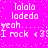 Pixelated text on a bright pink background with scattered white dots, repeating phrases and symbols in a