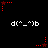 Pixelated red star-shaped icons with dotted trails animate across a black background, repeating in beneath white text strings