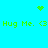 Green pixelated text and symbols on cyan background with animated heart and starburst elements.