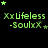 Green text and star symbols on a black background with a gray rectangle in the bottom-right corner.