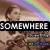 Pixelated image of a person with a rainbow background and text overlays reading 'SOMETHING', 'OVER THE', and 'RAINBOW' across different frames.
