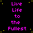 A static digital image displays repeated text in bright pink on a black background with scattered yellow dots, featuring no animation or motion changes.