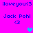 Pixelated text and heart symbols on a bright pink background with blue and cyan elements.