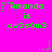 'Amanda is awesome' text in green pixelated font on bright pink background with animated star and dot sequences.