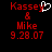 Red pixelated text on black background with a white heart symbol replacing the 'y' in 'Kassey' on the left side.