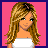 Pixelated animated contact sheet showing a female character in various poses with text elements on pink backgrounds.