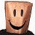 A 50x50 pixel animated buddy icon featuring a smiling face on a brown bag-like shape with green text reading "Original Icons .com" on the right side of a contact sheet layout.