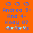 Pixelated blue text and symbols on orange background with animated light effects in bottom