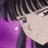 A 4-frame animated contact sheet showing a pixelated anime-style character with black hair and purple clothing against a bright pink background, accompanied by yellow text reading "All that I can be is myself".