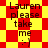 Yellow and red checkered background with repeated text 'Lauren please take me :)' in black font across four identical