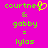 Pixelated green text on bright pink background with yellow heart symbol replacing 'y' in 'courtney' on left side.