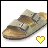 Two side-by-side animated frames of a pixelated brown and beige sandal with a yellow strap detail, each accompanied by a heart symbol that changes color between the frames.